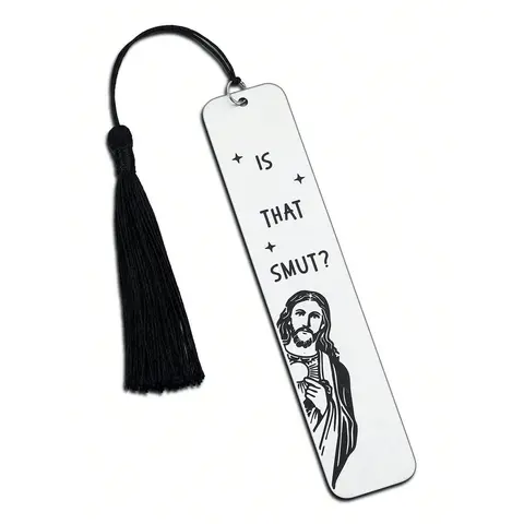 Stainless Steel Bookmark, 1/4-Pack Letter & Jesus Pattern Bookmark with Tassel, Creative Reading Bookmark for Home, School, Office & Dormitory, Book Accessories
