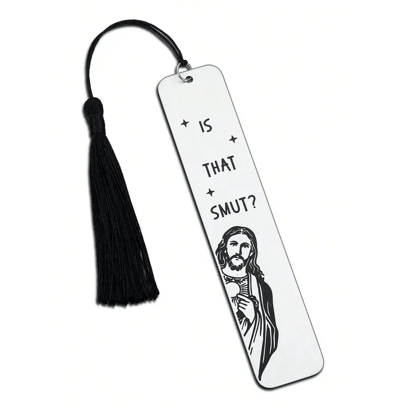 Stainless Steel Bookmark, 1/4-Pack Letter & Jesus Pattern Bookmark with Tassel, Creative Reading Bookmark for Home, School, Office & Dormitory, Book Accessories