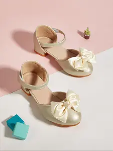 Girl's Elegant Bowknot Design Shoes, Cute Trendy Mary Janes Shoes, Fashionable Shoes for Daily & Formal Wear, Fashion Flat Shoes, Round Toe Flats