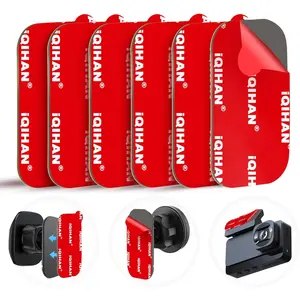 Sticky Adhesive Pads for Magnetic Car Phone Mount, 6pcs Extra Double-Sided Mounting Tapes Replacement for Vehicle Dashboard Cellphone Holder, Heavy Duty Rectangular Sticker Strips for Dash Cam