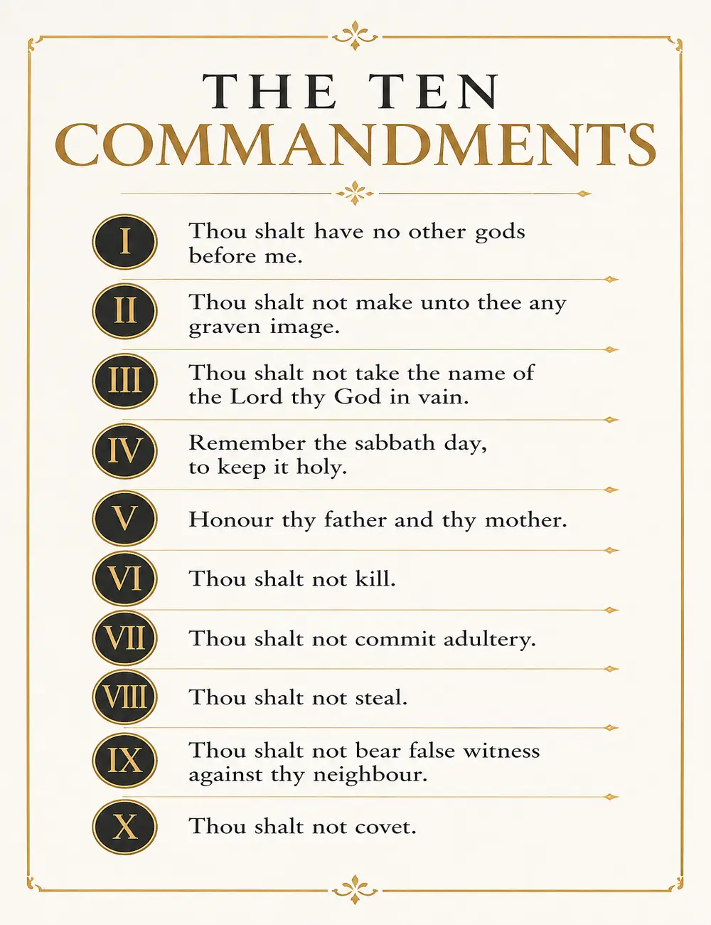 Ten Commandments Wall Art Canvas Print, Bible Scripture Poster, Christian Religious Wall Decor, Exodus 20 Bible Verse Sign, Old Testament Christian Home Decor, Church Office Bedroom Living Room Farmhouse Gift for Christians Faith Artwork Decor