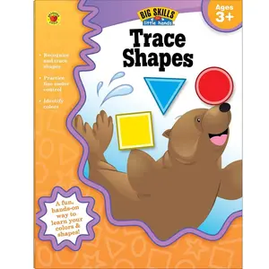 Big Skills for Little Hands® Trace Shapes Workbook—Learning Shapes, Colors, Fine Motor Skills, Tracing Activity Book for Preschool–Kindergarten (32 pgs) Paperback – March 1, 2013