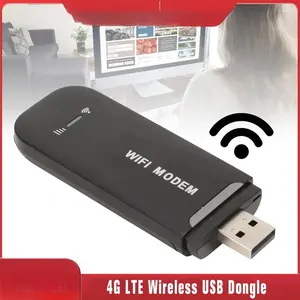 4G WiFi Router Black Up to 10 Users Stable Easy Connection USB Plug and Play 4G LTE Router for Hotspot Micro SIM Card Phone PC