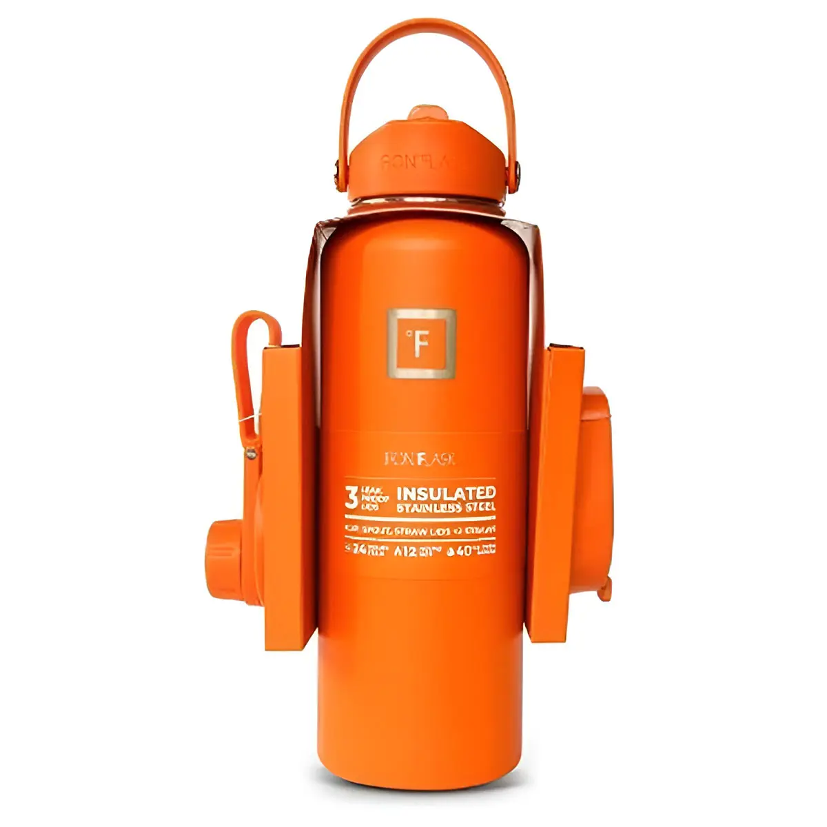 IRON FLASK Stainless Steel Water Bottle with Plastic Lid Apricot