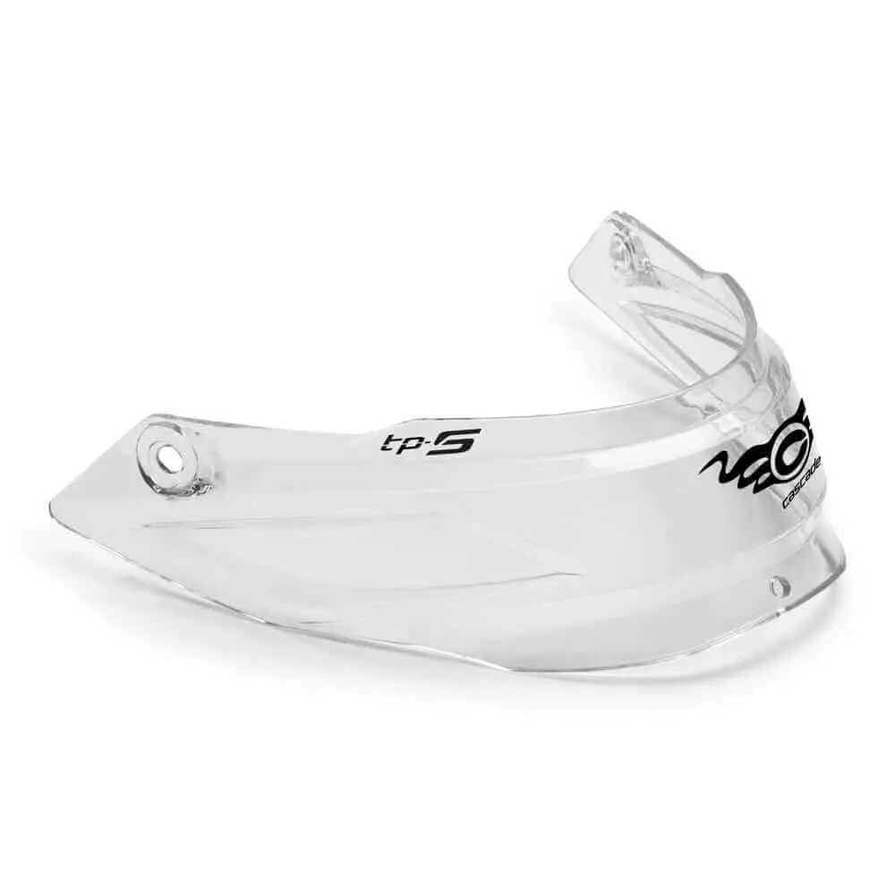 TP-S Goalie Throat Guard, Protective and Stylish Transparent Plastic Neck Protector, Helmet Compatible with S, R, PROt, and CPX-R Models, Stylish Look, Cascade
