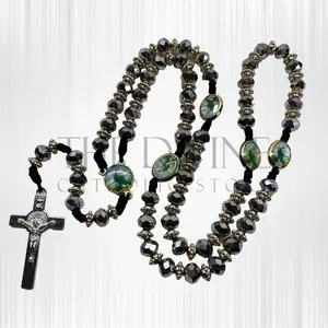 Silver Crystal St Jude Rosary - Elegant Design with Easy Handle & Sophisticated Beads for Spiritual Prayer Daily Use