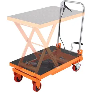 VEVOR Electric Lift Table, 330 lbs Capacity Single Scissor Lift Table, 8-28 in Height Adjustable Lifting Platform, Coffee Table Lift with 4 Wheels, for Material Handling and Transportation, BlackVEVOR Super Brand Day