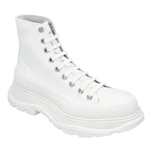 Pre-owned Alexander McQueen Men's Alexander McQueen Tread Slick Boot in White by Rebag