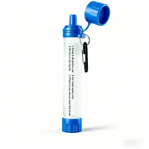 Portable Outdoor Camping Water Filter Straw Bottle, Emergency Direct Drinkable Water Purifier, Hiking Trekking Fishing