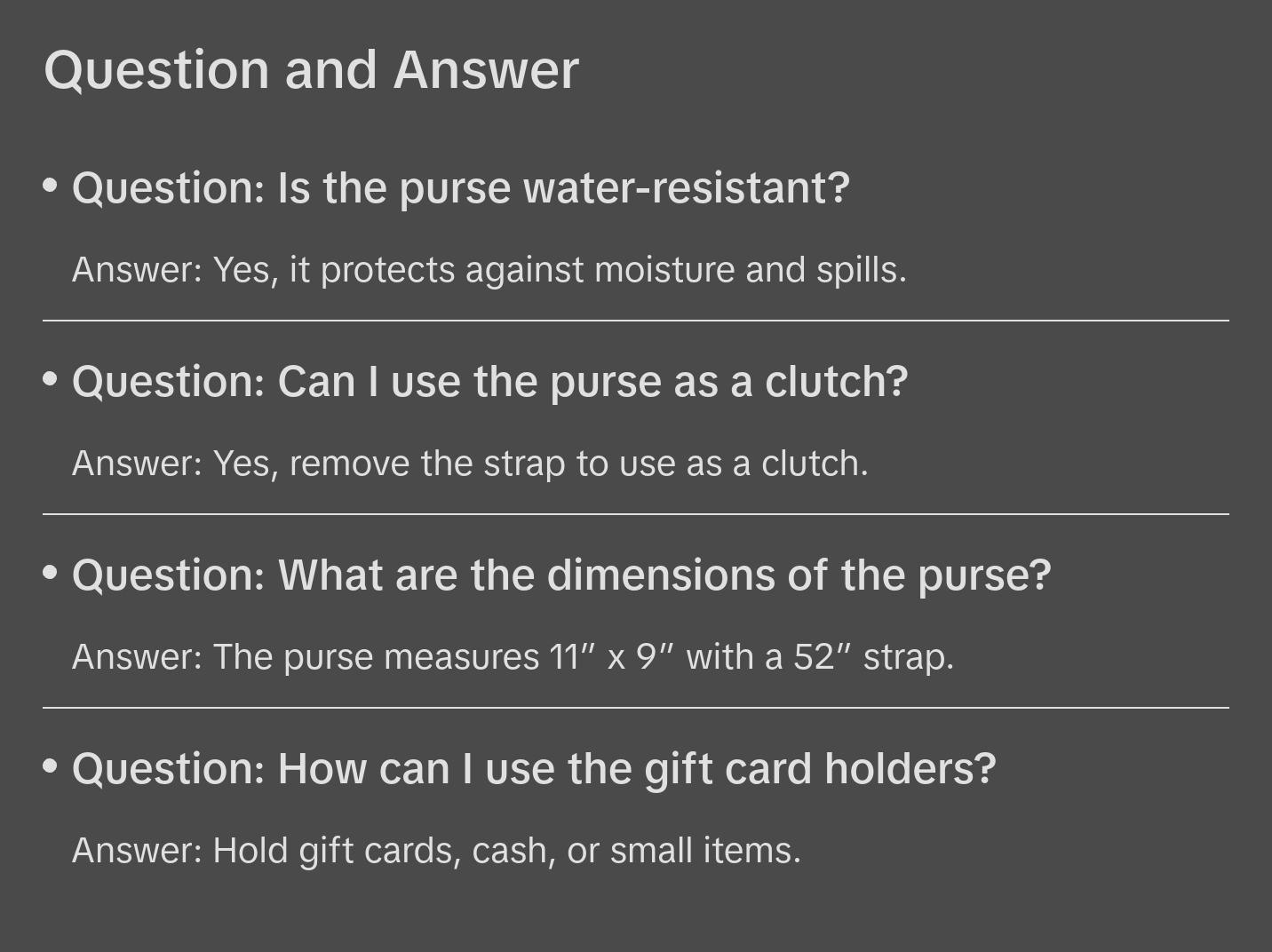 Everyday Purse Essentials Three Pack - Black, Gold, and Silver