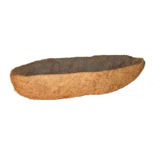 212 MAIN 30 in. Trough Coco Liner - Coconut Fiber, Pre-Molded for Plant and Garden Use
