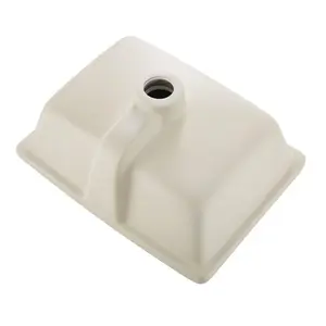 Undermount Bathroom Sink, 15.75x 12.01 Inch Rectangular White Ceramic Vessel Sink with Overflow Hole, Under Counter Drop in Modern Lavatory Vanity Bath Wash Bowl Basin, Rectangle Small Space