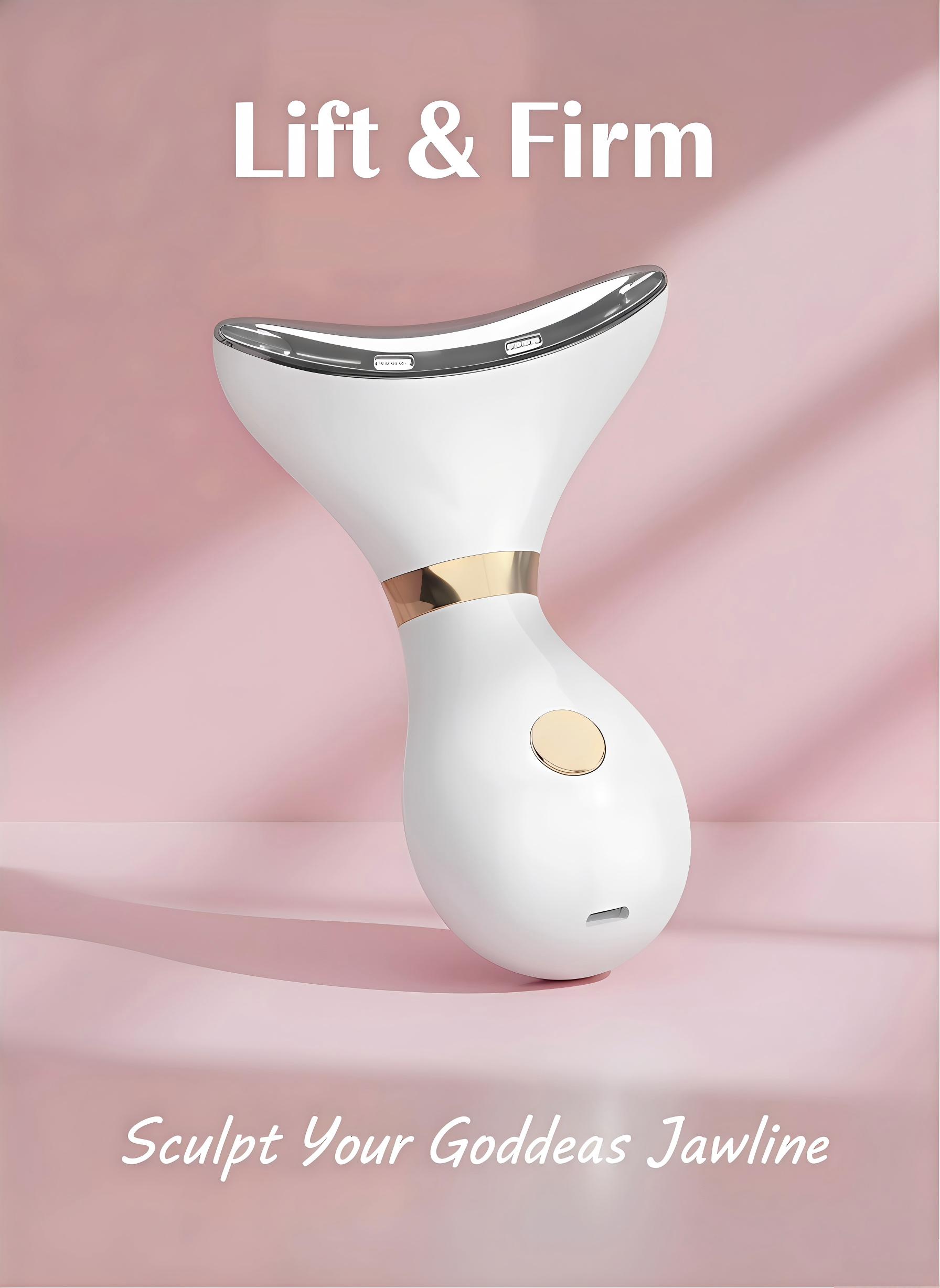 Premium Neck Lifting & Tightening Device, Advanced EMS Microcurrent & Heat Therapy for Anti-Aging, Firms & Smooths Neck Skin, Reduces Fine Lines, Ergonomic Design, USB Rechargeable Skincare Tool