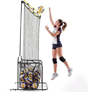 Volleyball training net, portable volleyball training equipment with 5 angles and 5 height settings, adjustment system for serving, jumping exercises, adjustable, for use