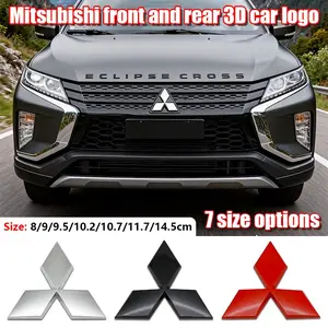 Mitsubishi Front Grille Emblem and Rear Trunk Badge for Lancer Asx Evo Colt, Custom Decorative Stickers for Car Modification
