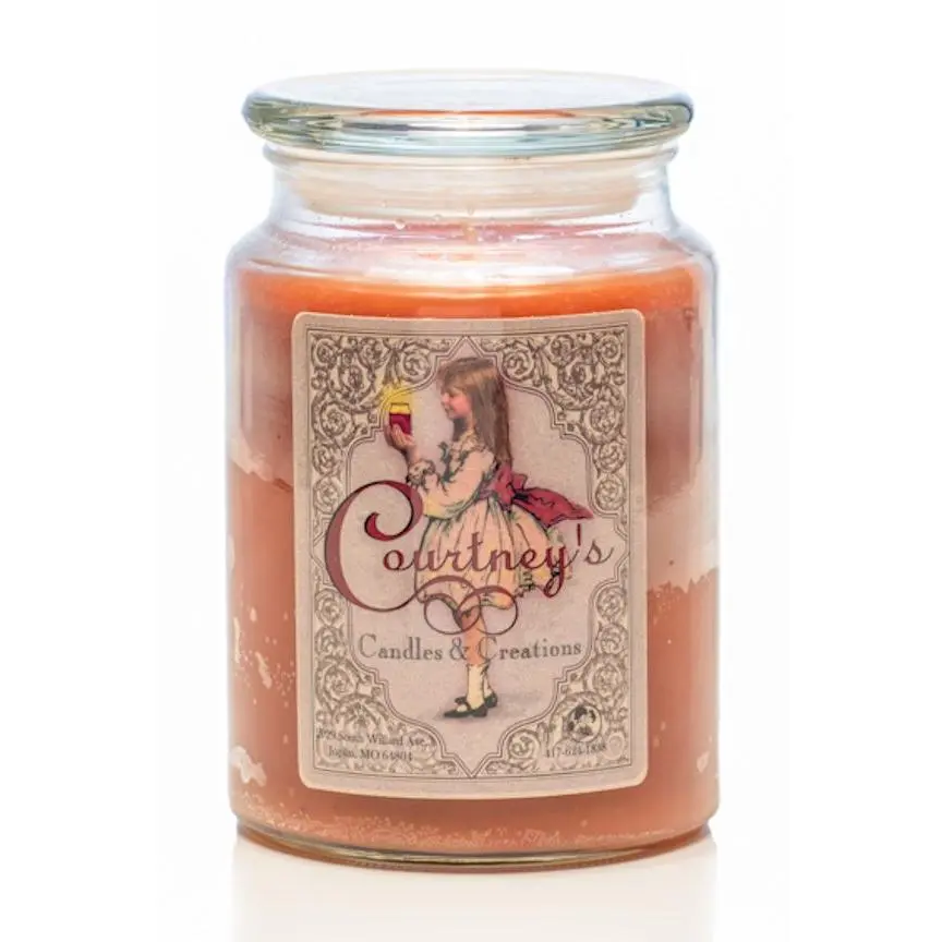 Leather - Courtneys Candles Maximum Scented 26oz Large Jar Candle