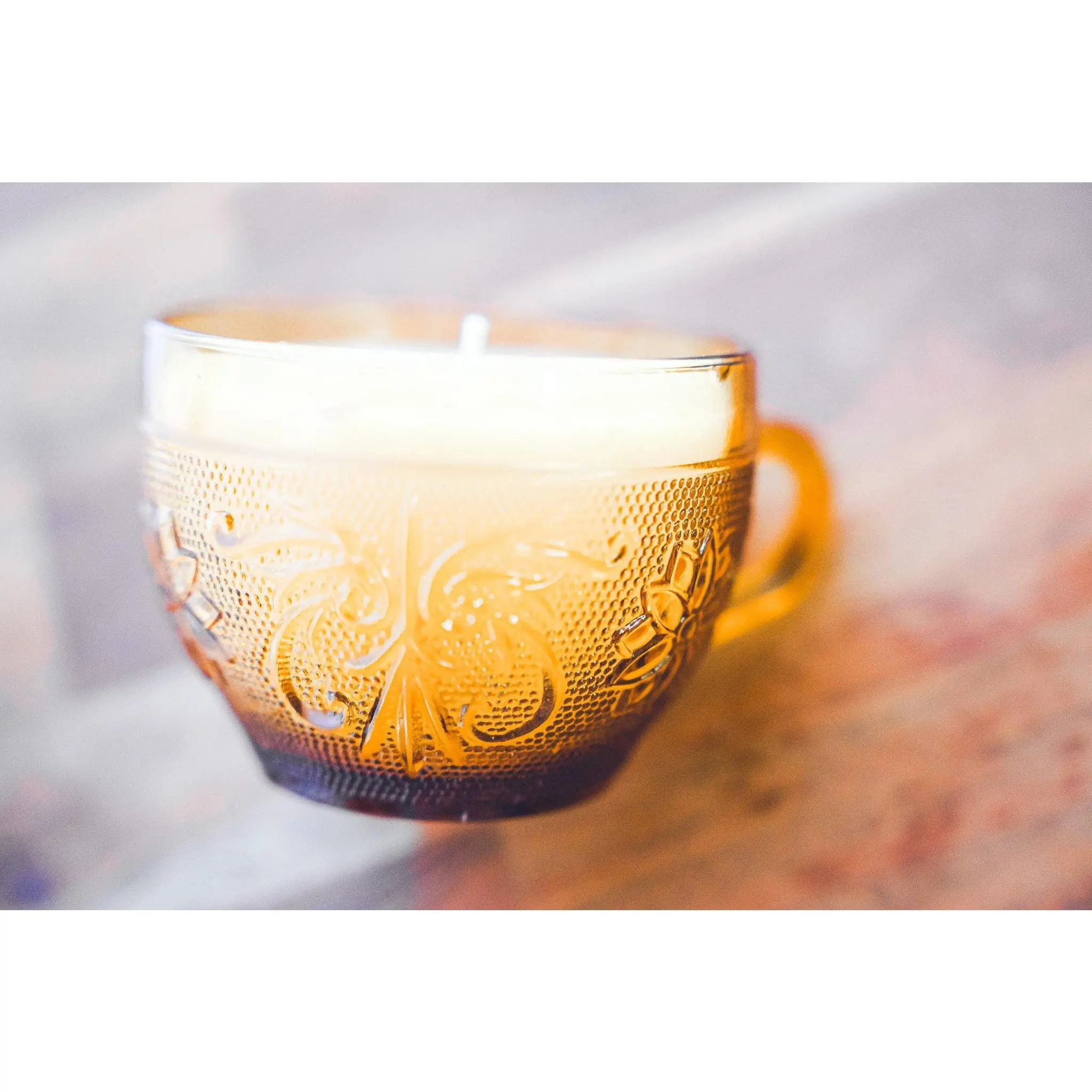 Indiana Glass Indiana Goddess Candle - Vintage Amber Scented 7 oz Aphrodite Fragrance with Driftwood & Eucalyptus Notes