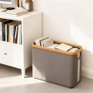 Linen-and-bamboo storage box keeps bathrooms tidy with large capacity for toilet paper, towels, or small household items. Dust-proof lid, clear viewing window, sturdy non-slip base, and foldable design fit bathrooms, closets, laundry rooms, and bedrooms.