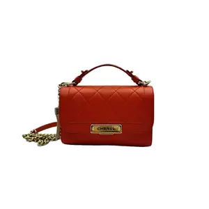 Pre-owned CHANEL france Shoulder Bags H1 Small orange Trendy CC Flap Bag with Top Handle 61909