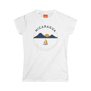Nicaragua sunset sailboat Tee | Volcano silhouette, nautical travel design