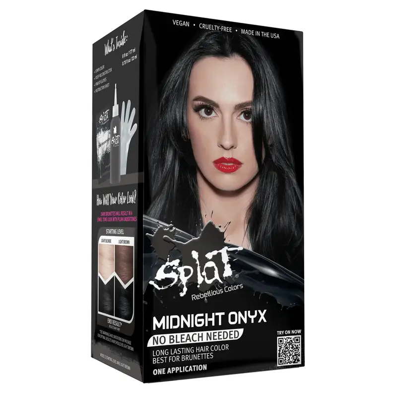 Midnight Onyx No Bleach Black Semi-Permanent Hair Dye Kit