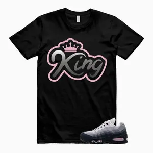 Air Max 95 Pink Foam Black White OG Big Bubble T Shirt Match KING2
