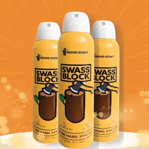 (3) Pack - Swass Block - Wood Scent - Sweat Block Spray - Adsorption Sweat Protection - Smell Great and Stay Dry - Deodorant and Antiperspirant Body Care Aluminum Free