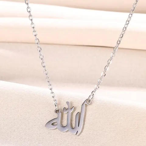 Arabic Letter Alphabet Pendant Necklace for Women & Girls, Stainless Steel Jewelry for Party, Daily Clothing Decor, Trendy All-match & Exquisite Jewelry for Birthday Gift
