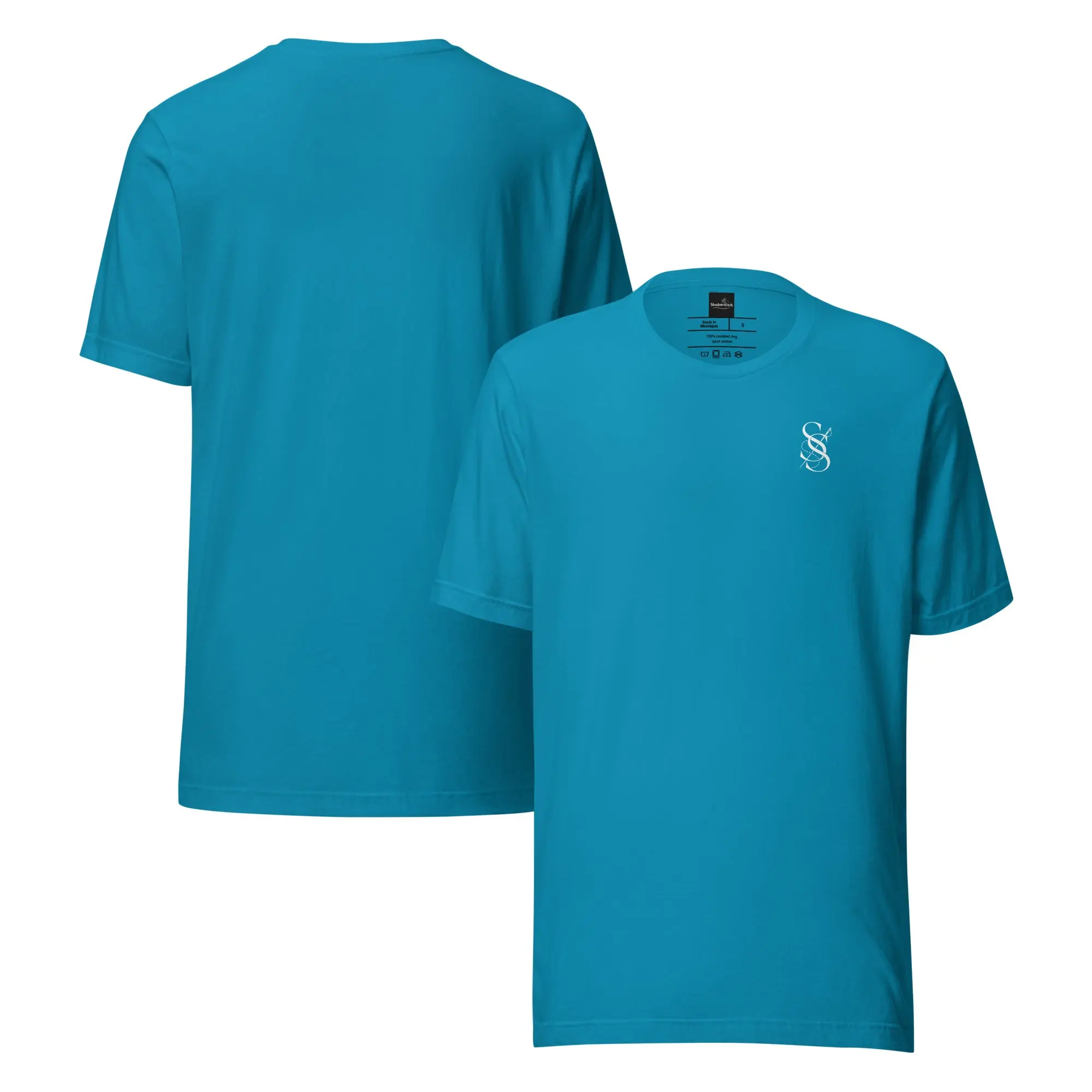 ShadowStitch White Logo Monogram Shirt Minimalist Streetwear Tee