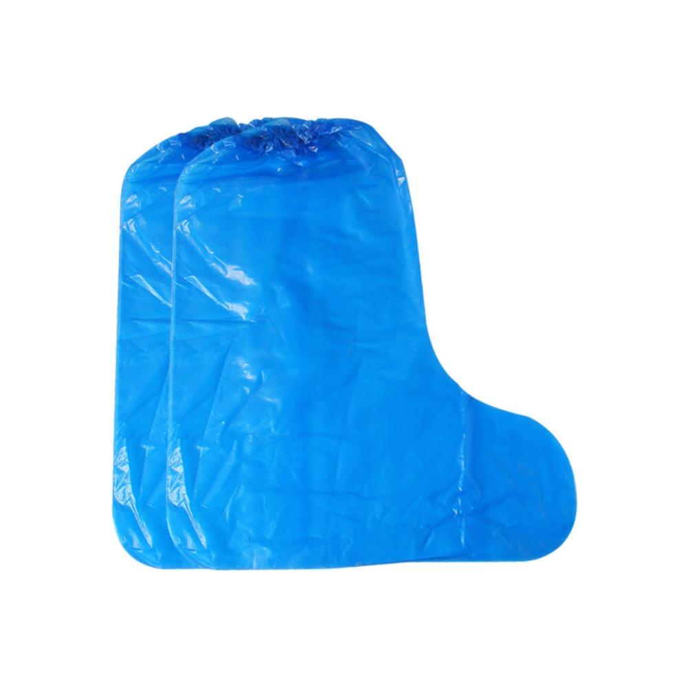 Disposable 10-piece rainproof shoe covers, thickened, non-slip, wear-resistant, long-tube waterproof, transparent foot covers