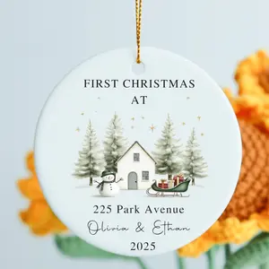 Personalised First Christmas In Our New Home Bauble,First Christmas in Our New Home Ornament,Happy New Home Gift,New Home Decor