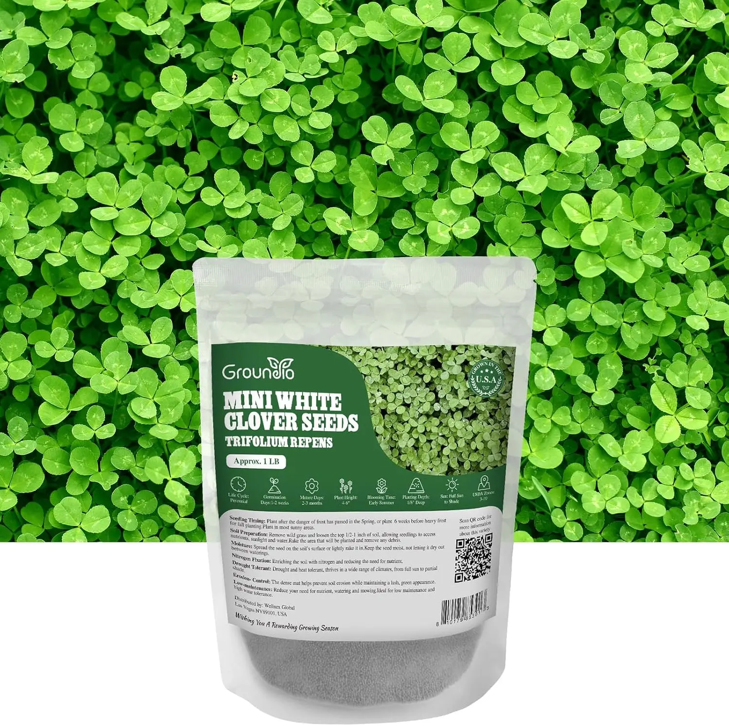 Micro Clover Seed for Lawn - 1 Oz - ~25,000 Microclover Seeds for Planting - Drought-Tolerant Mini Grass Alternative by Mountain Valley Seed Company