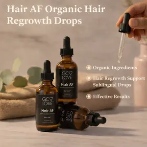 Hair AF Organic Hair Regrowth Sublingual Drops + Haircare Essential + Natural Ingredients