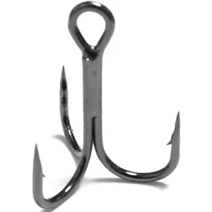 Fishing Hooks Treble Hooks  Hook Upgrade Cutting Blade 4X Strong Short Shank Black Nickle