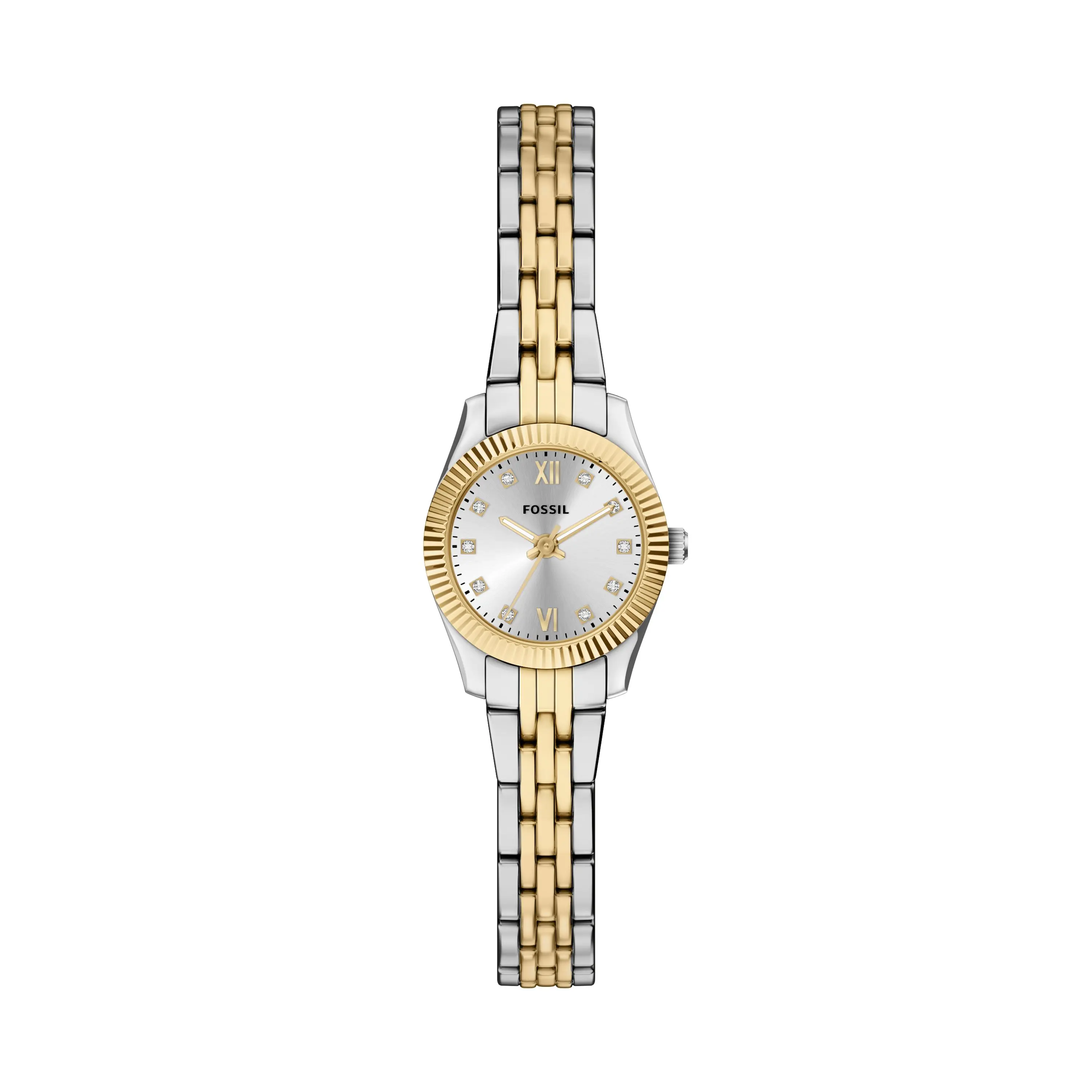Fossil Women's Scarlette Mini 20mm Three-Hand Two-Tone Stainless Steel Watch