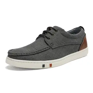 Bruno Marc Men's Canvas Boat Shoe Lace Up Fashion Casual Sneakers