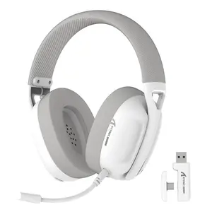 Mambasnake X Attack Shark L80 2.4GHz Gaming Headset for PS4, PS5 FPS Gamer, PC, Nintendo Switch - White