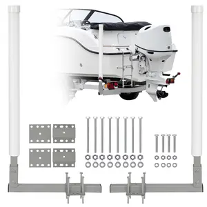 Garvee 2-piece boat trailer guide kit, adjustable 101.6 cm guide post kit with PVC pipes, sturdy trailer guides, ideal for ski boats and fishing boats