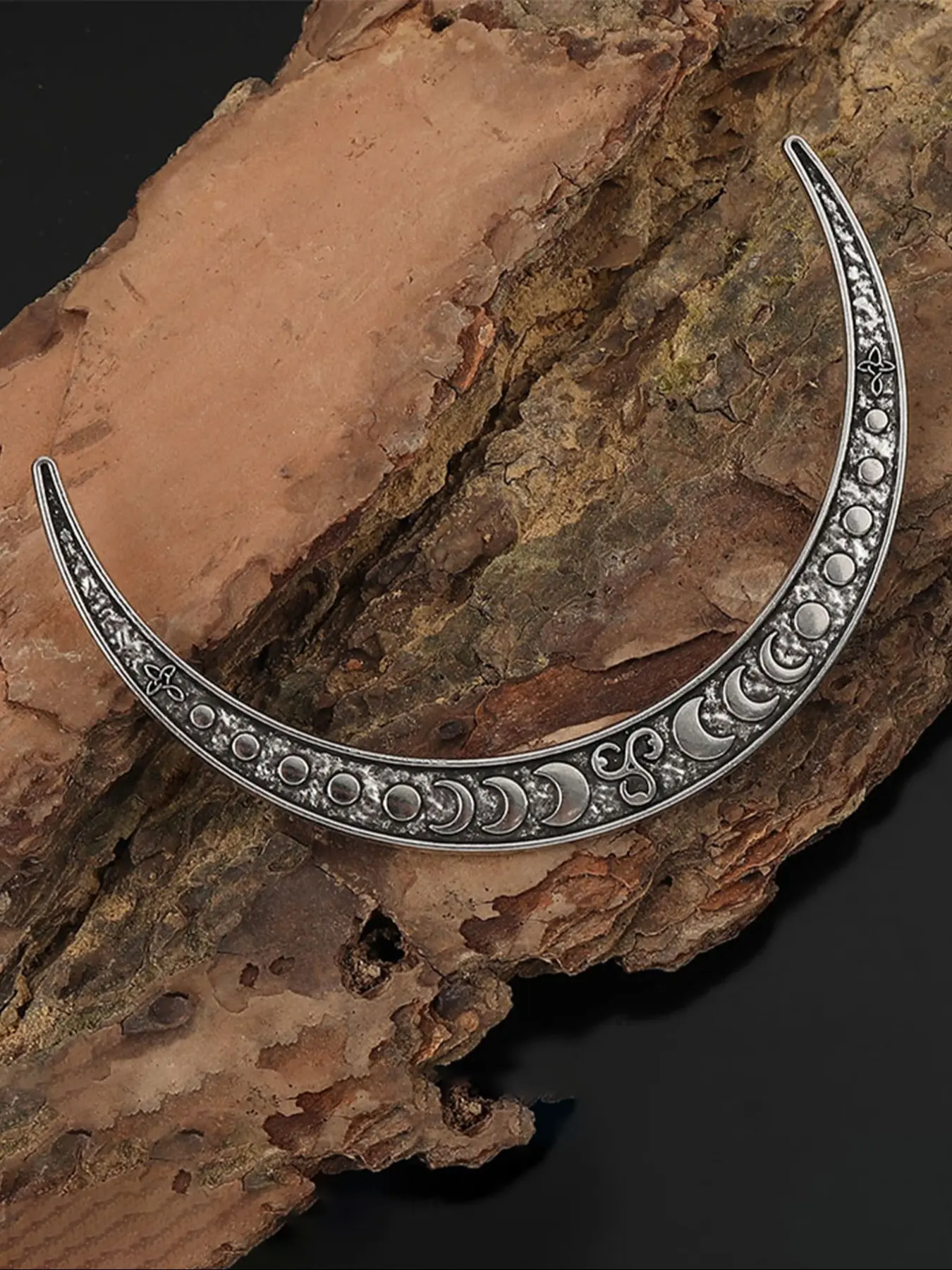 Nordic Vintage Crescent Hairpin Hair Accessory, Hair Pins Decorative, Hair Accessories, Goddess Hair Clip, Curved Moon Hair Stick for Women, Retro Viking Norwegian Style for Parties, Gift, Valentine's Day, Mother's Day, Birthday