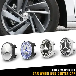 4Pcs 60mm Car Wheel Hub Caps Emblem Badge Stickers Automobile Decals Wheel Center Cover For Mercedes benz W203 W204 W205 W210 W211 W212 W463