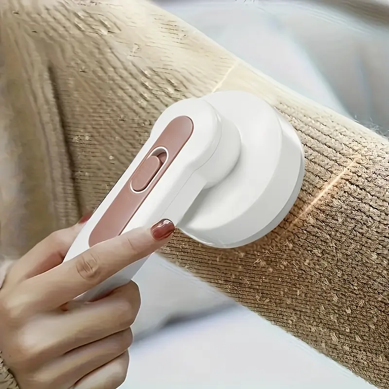 Portable Rechargeable Lint Remover with Cleaning Brush - Effective Fabric Shaver for Clothes, Furniture, And Carpets - Removes Lint Balls, Bobbles, And Fuzz - Includes USB Cable