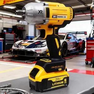 20V MAX Cordless Impact Wrench Kit with 600NM Torque, 1/2" Hog Ring Anvil and 4-Speed Settings - Ideal for Winter Automotive Repairs and Holiday DIY Projects