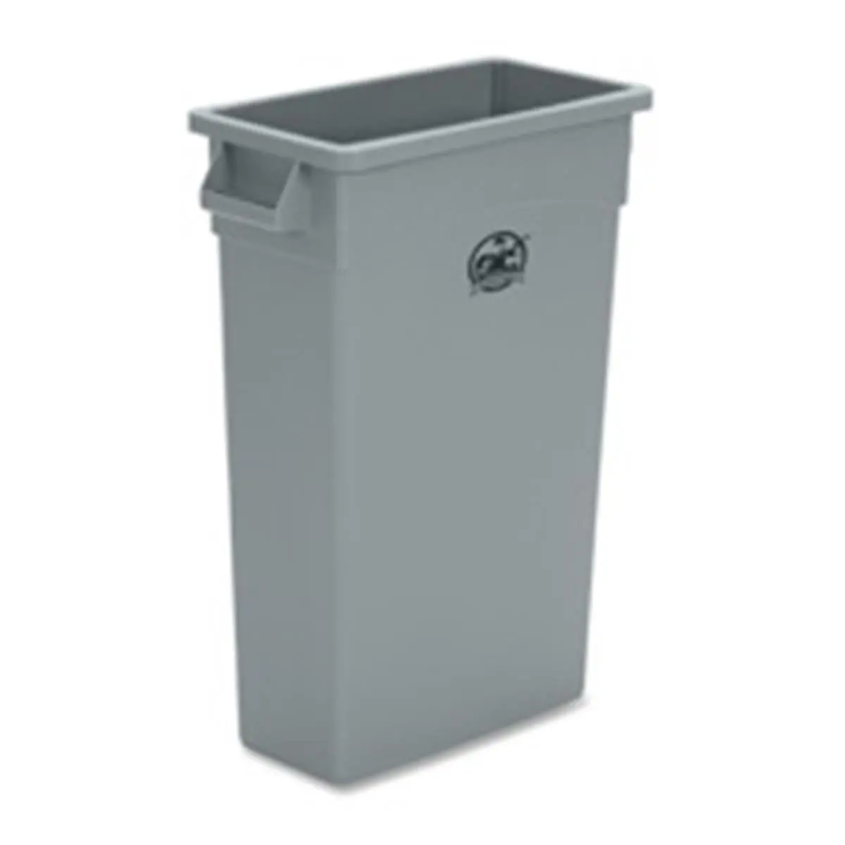 212 MAIN Gray Garbage Bin Container - 23 Gal Portable Under-Table Household Waste Can, <1' Wall Protrusion, Bag Cinch, Built-In Handle, 16.75in x 9.50in x 30in, Easy Emptying for Baby Room Decor