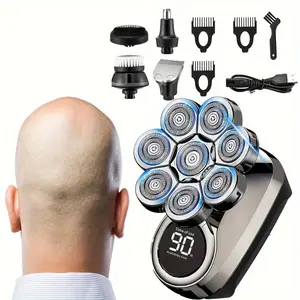 [5-in-1 Head Shaver Kit] 8D Upgraded 5-in-1 Head Shaver for Bald Men | Electric Razor with Beard Grooming Kit for Smooth Shaving Experience | Ideal for Bald Head Care, Christmas, Anniversary, Holiday & Valentine's Day Gifts