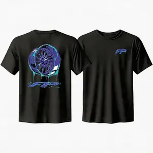180g[100%cotton]Dripping Rim Wheel Graphic Tee 100% cotton – Fitzgerald Performance Inspired Top, Trendy Streetwear Style,Suitable for all seasons - classic styles, fun graphic tee shirts, base layers, casual streetwear, suitable for both men and women.