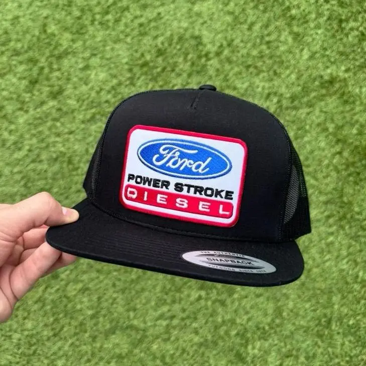 Ford Power Stroke Diesel Hat Flat Brim Snapback Mesh Trucker Cap Custom Patch Powerstroke Patch - Etsy main image 3