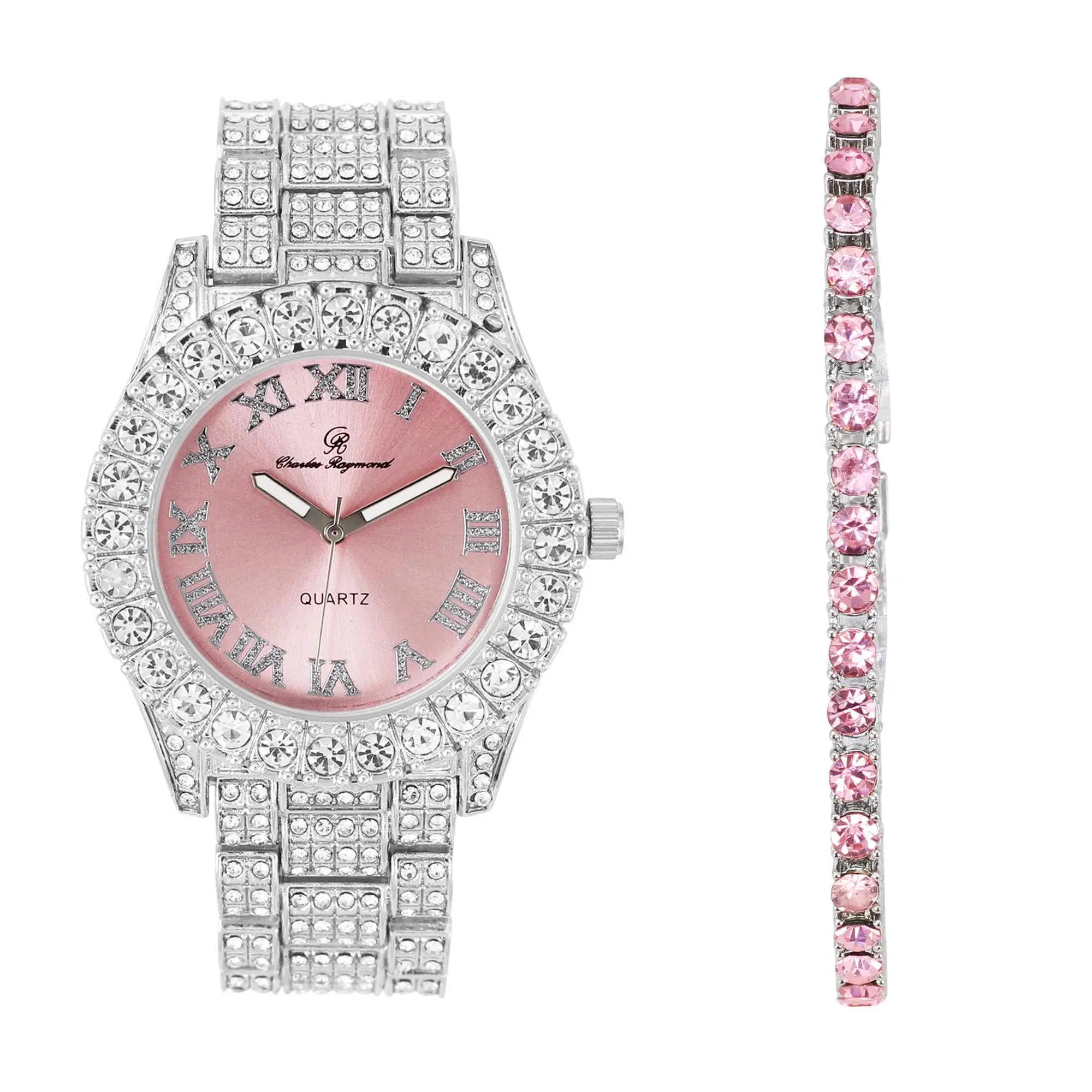 Women's Fashion, ST10327LA Silver Blush Pink Style - Pink-TB analog quartz elegant dress watch