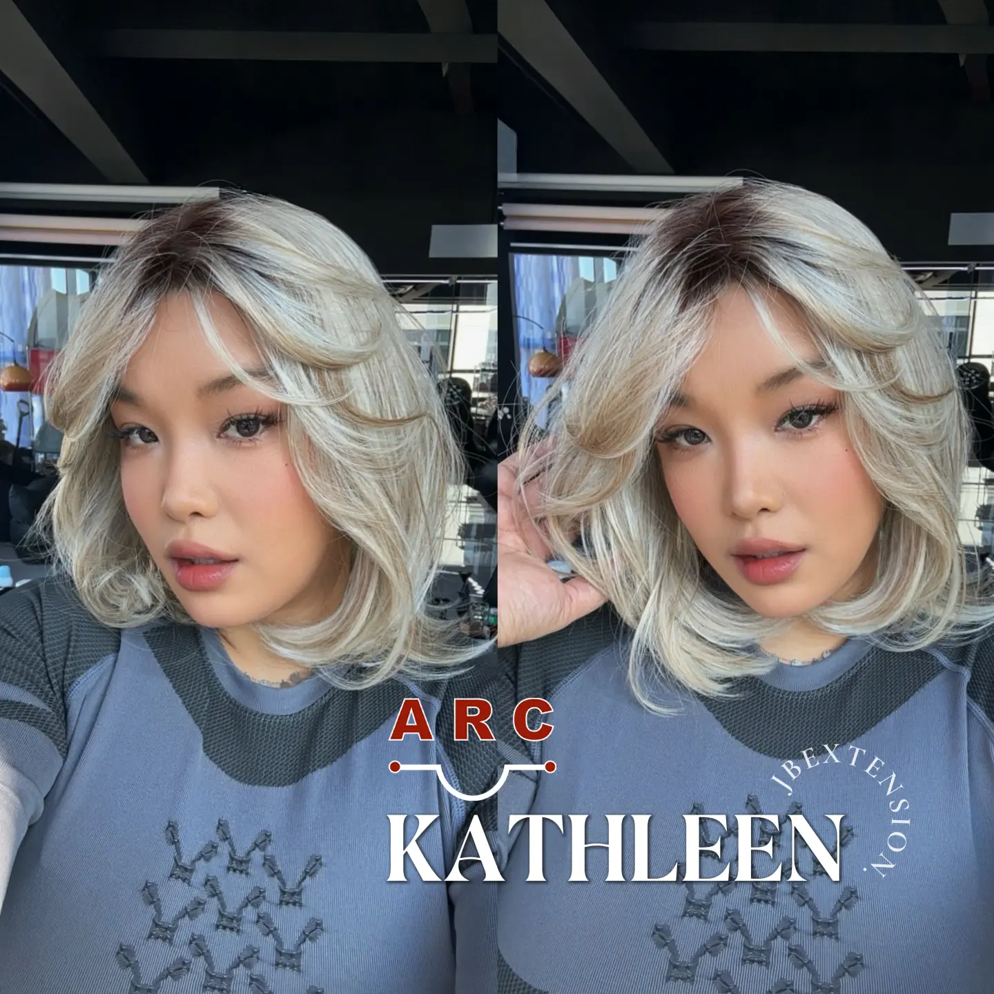JBEXTENSION 15 Inches Mix Blonde Pre-Cut Arc Snowflake Lace Frontlace Glueless Wig KATHLEEN【BENDY EAR TABS】