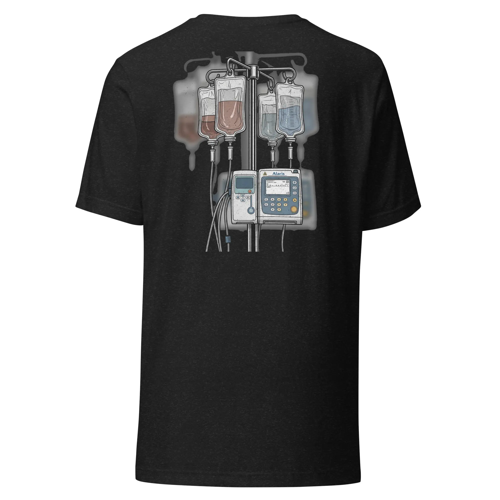 Responder One Alaris Drips Black T-Shirt - Soft Lightweight 100% Combed Ring-Spun Cotton Pre-Shrunk Fabric Comfortable Fit