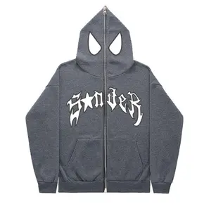 2024 Halloween personality hoodie Y2K Couple Large Size Spider-Man zip hoodie